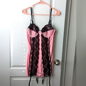 Chemise with Garder Belts